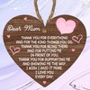 Wooden Heart Plaque Gift for Mum - Heartfelt Gift For