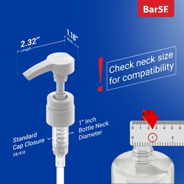 Universal Shampoo/Conditioner Pump for Bottle, 1 L/33.8 oz., Piece 2 White