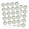 2" Round Greenery Wreath Merry Christmas Stickers (40 Labels)