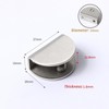 4Pcs Glass Shelf Brackets Stainless Steel Clip Holder Adjustable Glass