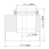 Pipe Connector Straight 40mm to 75mm Extension Pipe Adapter Bathtub