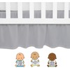 Light Grey Ruffled Crib Bed Skirt – 28” x 52”