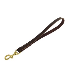 LWBMG Correa corta de piel para perros de 12 pulgadas, correa corta de tráfico para perros grandes, entrenamiento y caminata