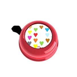 Liix Colour Bell Polka Hearts Red Bell with Hearts Valentine's Day Bell Love Children and Adults