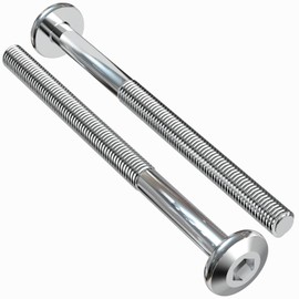 Pack of 25 Flat Head Screws M6 x 80 Screws Furniture Screws Partially Thread Cylinder Head Screws with Hexagon Socket Cylinder Screws Galvanised Steel for Furniture Children's Bed Children's Bed