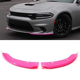Front Bumper Lip Splitter Protector Replacement for 2015-2021 2022 Dodge Charger Scat Pack/SRT Models (Charger Pink)