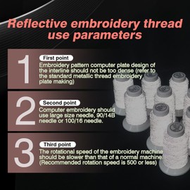 Reflective Embroidery Thread.Embroidery Machine Thread in Green,Single Reel of 200M(218Y),Polyester Embroidery Thread for Embroidery (Colorful)