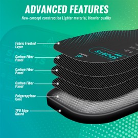 MURT Pickleball Paddles Set of 2, T700 Carbon Fiber Pickleball Rackets with Comfort Grip, High Grit & Spin, Honeycomb Core, Pickleball Gifts, 16mm - 2024 USAPA Approved