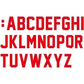 Fanbay 52 Pieces 4 Inch Iron On Letters Heat Transfer Letters Paper for Clothing Sport Jersyes T Shirts Team Name(Red)