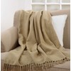 SARO LIFESTYLE Solid Color Throw with Tasseled Trim