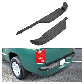 HECASA Rear Bumper Step Pad Compatible with 2005-2011 Dodge Ram Dakota Mitsubishi Raider Plastic Black Replacement for CH1191107 55077942AA CH1191106 55077943AA