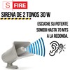 SFIRE Sirena de 2 tonos 30 W/ Sonido 118 dB.