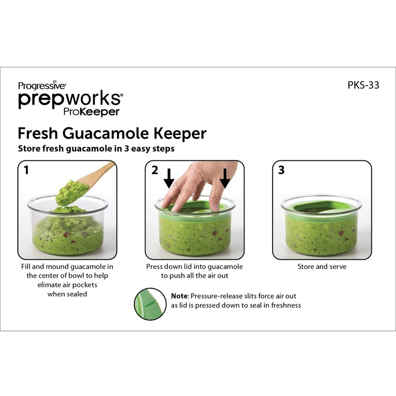 ProKeeper Fresh Guacamole Plastic Kitchen Storage Container with Airtight Lid