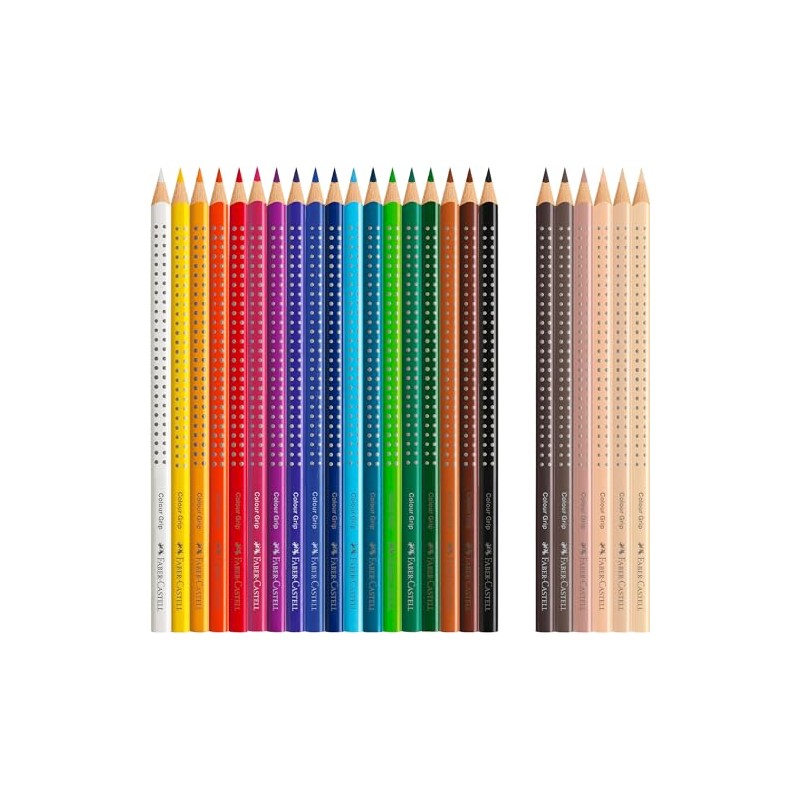 Faber-Castell Colour Grip 112819 Colouring Pencils Set of 24 Including