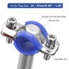 sourcing map Pack of 2 Stainless Steel Pipe Supports Wall