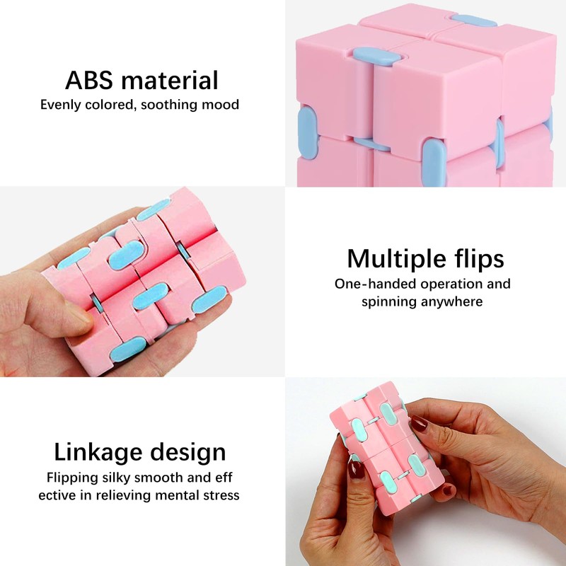 GEARMAX Pack of 2 Infinity Cubes, Infinity Cube Anti-Stress Toy,