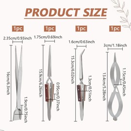 BENECREAT 6 Pcs Jewelry Soldering Kit, Jewelers Making Melting Casting Tools Include 2 Honeycomb Soldering Block 3 Soldering Tweezers and Tweezers with Shovel for Jewelry Making Soldering