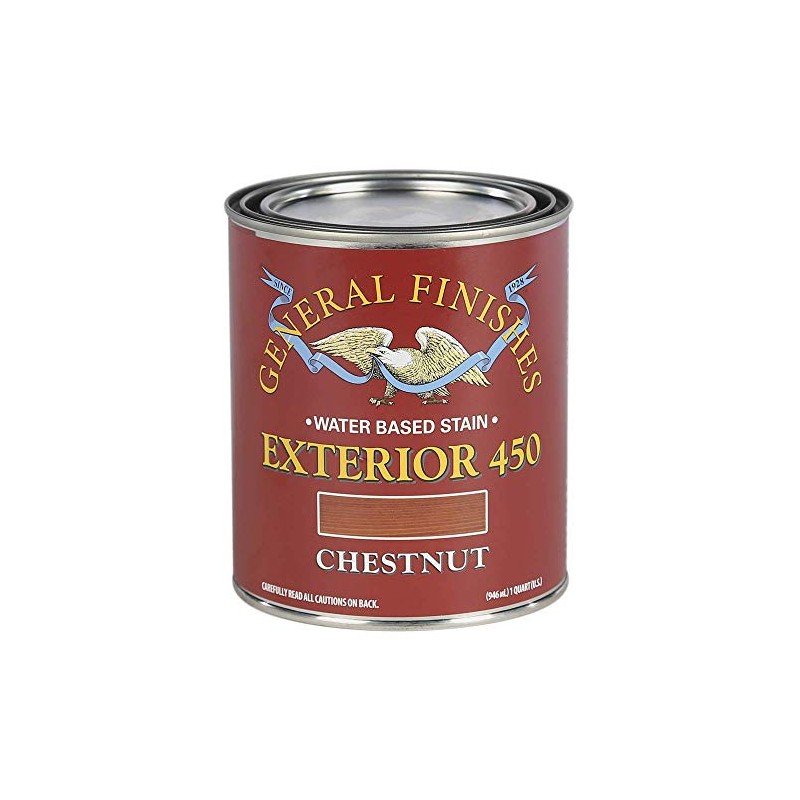 General Finishes Exterior 450 Water Based Wood Stain, 1 Quart,