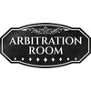 Victorian Plus Arbitration Room Wall or Door Sign Leather |