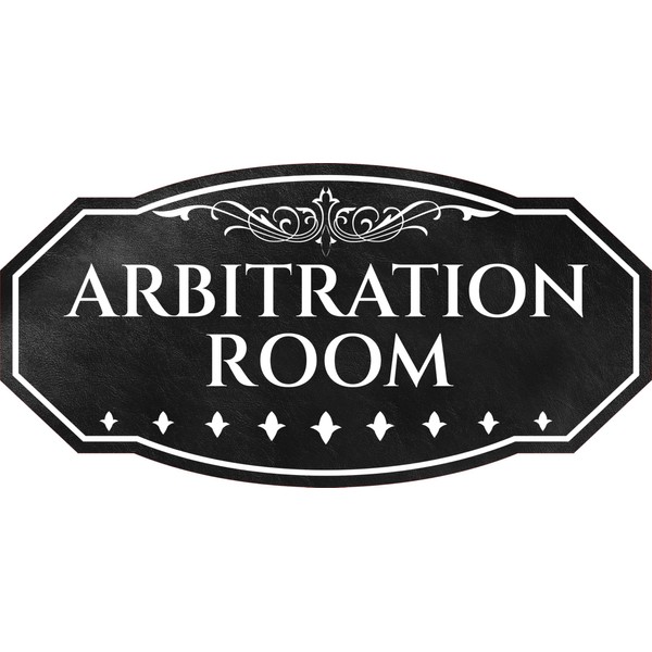 Victorian Plus Arbitration Room Wall or Door Sign Leather |