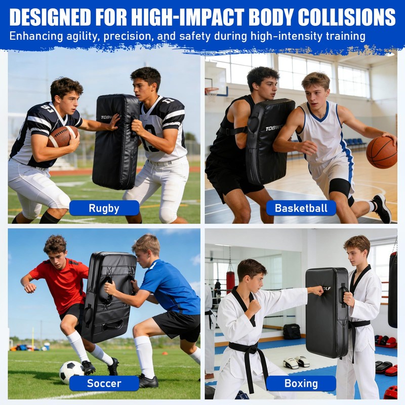 TOBWOLF Football Blocking Pad, 4in Multi-Sport Foam Training Shield