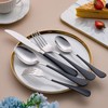 MDEALY 20-Piece Black Silverware Set for 4, 18/0 Stainless Steel