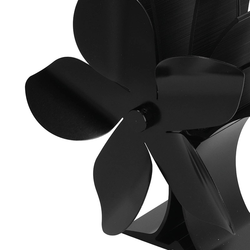 Stove Fan Heat Powered Low Noise Aluminium Alloy 5 Blade