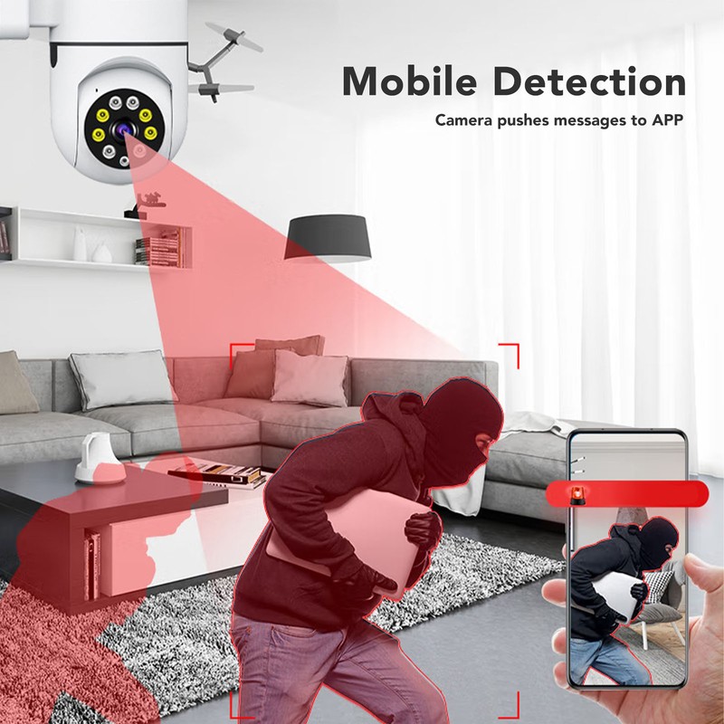 WiFi Smart Camera 2MP HD Wireless Camera Rotatable Angle Dual