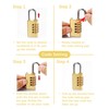 Combination padlock, suitcase lock, 4 digits, weatherproof, time lock, locker