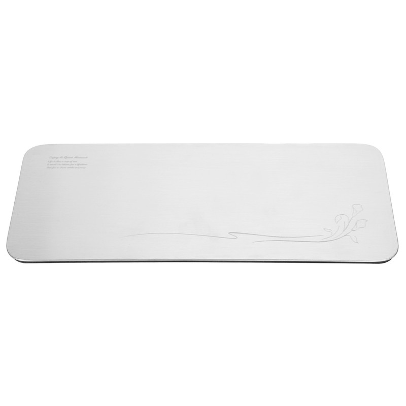 304 Stainless Steel Rectangle Sushi Plate Snacks Fruit Desserts Tray