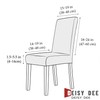 Deisy Dee Waterproof Leather Dining Room Chair Covers for Parson