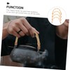 COLLBATH Ergonomic Bamboo Teapot Handle Set Heatproof Sturdy Easy to