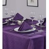 Linen Look Soft Feel Easycare Slubbed Purple 70in x 108in