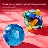 Hinourisha 6 Pieces Crystal Plastic Brain Teaser Puzzle Logic Puzzles,