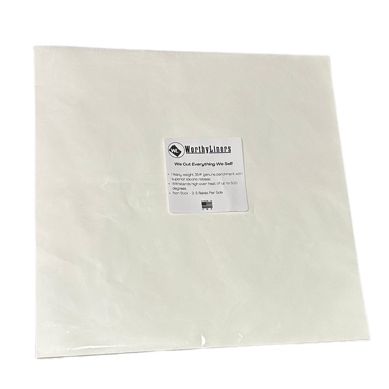 8x8 inch Sheets 35# Silicone Heavy Duty Treated Parchment Paper