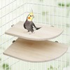 15.7 × 10.2 Inches Large Bird Perch Stand Platform, Natural