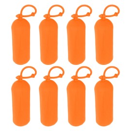 PATIKIL 8 Pack Silicone Travel Sleeves for Toiletries, Reusable Leak Proof Travel Bottle Covers for Travel Size Container Cruise Ship Essentials, Orange