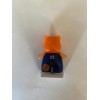 3 Muñecos Panditas Plak Figura Anaranjada Modelo Basketball (Usado)