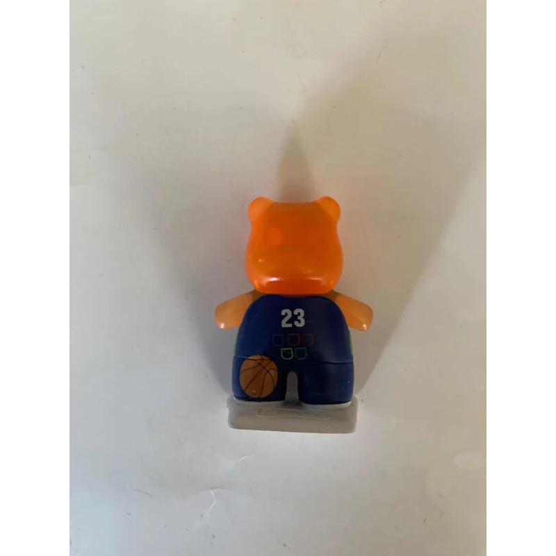 3 Muñecos Panditas Plak Figura Anaranjada Modelo Basketball (Usado)
