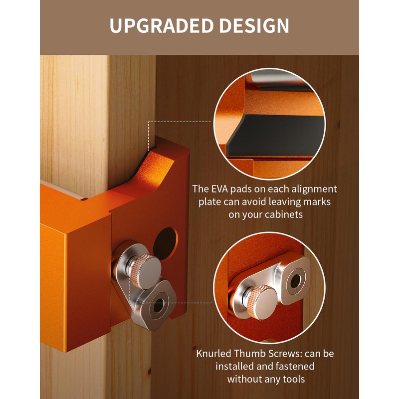 DAYDOOR Professional Cabinet Clamps 4 Pack, Heavy-Duty Cast Steel, Integrated