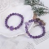 Nupuyai Carved Moon Star Amethyst Crystal Stone Bracelet for Women,