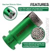 KURSTOL Diamond Core Drill Bits Kit - 7pcs 6/6/6/20/25/35/50mm+1pc 2"