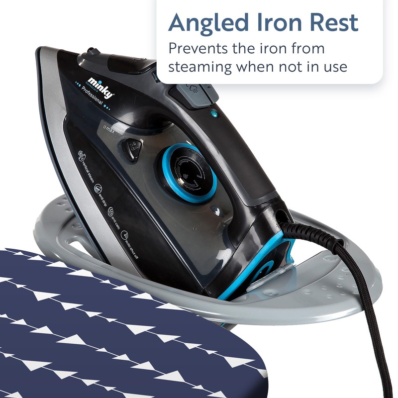 Classic 4-Leg Ironing Board with Iron Rest - Freestanding Full