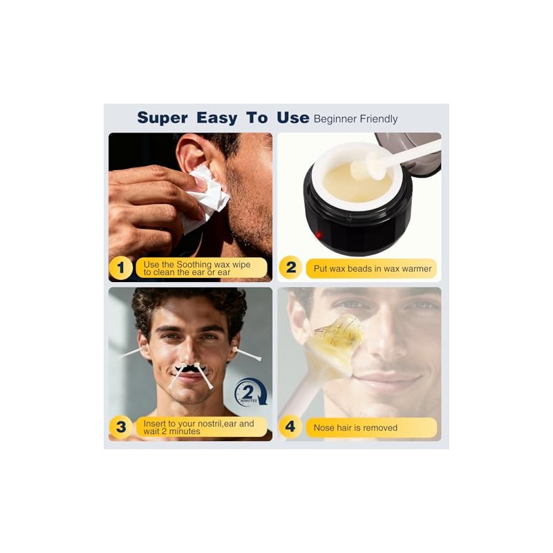 Nose Wax Kit, Nose Ear Hair Removal Kit Men Women