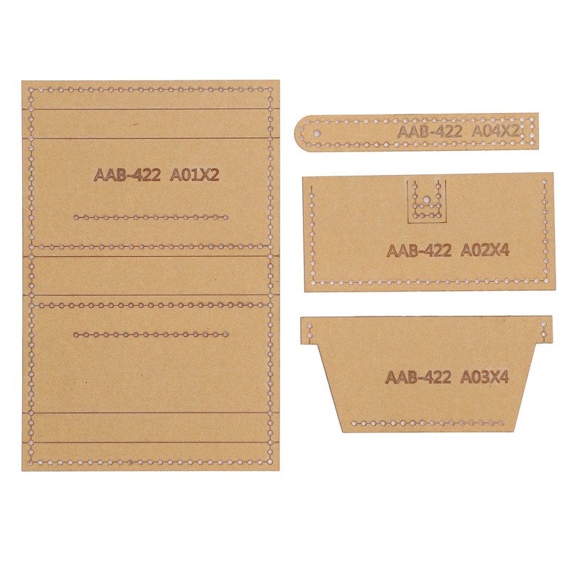 4Pcs Acrylic Template Card Holder DIY HandMade Leather Pattern Drawing