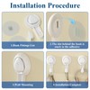 4pcs Suction Hooks, Suction Cup Hooks, 65mm Sucker Hooks, Removable