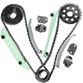 AZHZ Timing Chain Kit Engine Time Chain Part Set W/Tensioner Guide Rails Gear Crank Sprocket Fit for Ford Crown Victoria 4.6L 2002-2010 for Ford E-150 4.6L 2003-2007, Replace F6AZ-6L266-CA