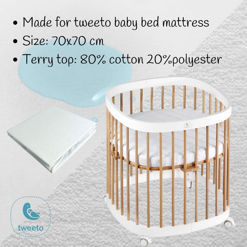 Mattress Protector for tweeto® 7-in-1 Baby Cot - Waterproof Mattress