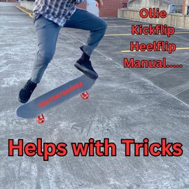 Skateboard Wheels Accessories for Learning Tricks Fast. Great for Beginners of All Ages, Adults, Skateboards for Kids Ages 6-12. Patinetas A Great Tool to Have in Your Backpack Set of 4 (Black)