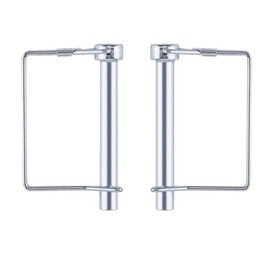 3/8" x 3-5/32" Trailer Hitch Pin 2 Pack, Heavy Duty Carbon Steel Hitch Locking Pins, Zinc Plated Rust-Resistant Coupler Pins for Utility Trailer, RV, Boat, Lawn Tractor, Farm Equipment